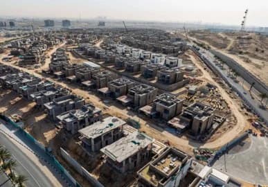 Aerial view of the Tilal Al Furjan residential development